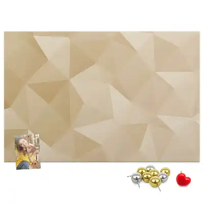 Printed Cork Memo Board Triangles abstraction