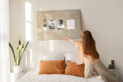 Printed Cork Memo Board Triangles abstraction