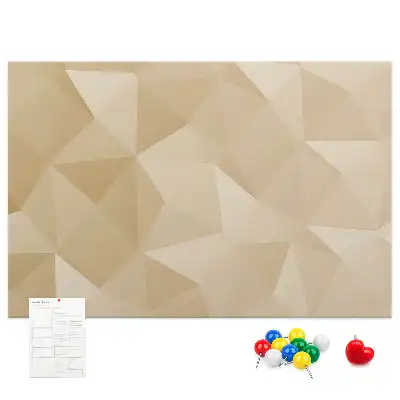 Printed Cork Memo Board Triangles abstraction