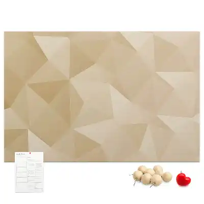 Printed Cork Memo Board Triangles abstraction