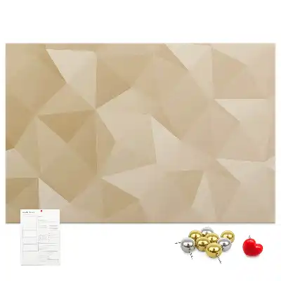 Printed Cork Memo Board Triangles abstraction