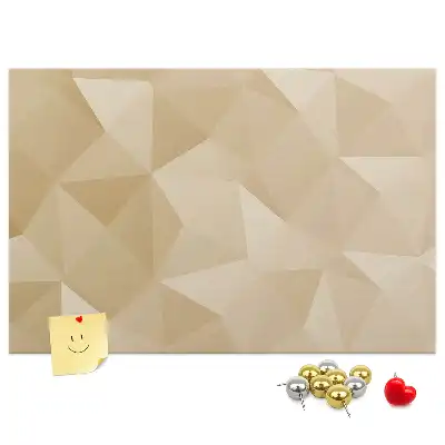 Printed Cork Memo Board Triangles abstraction
