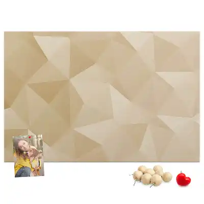 Printed Cork Memo Board Triangles abstraction
