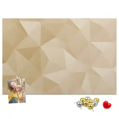 Printed Cork Memo Board Triangles abstraction