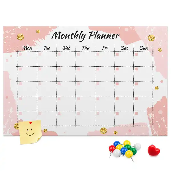 Printed Cork Board Monthly planner