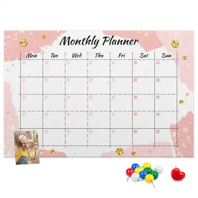 Printed Cork Board Monthly planner