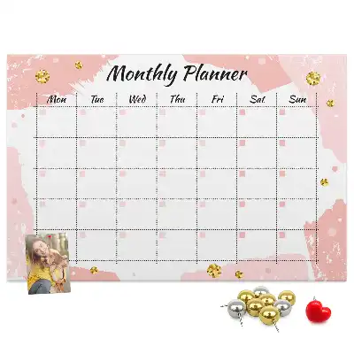 Printed Cork Board Monthly planner