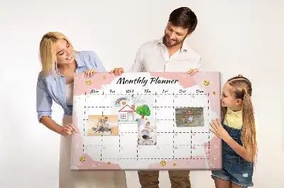 Printed Cork Board Monthly planner