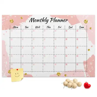 Printed Cork Board Monthly planner