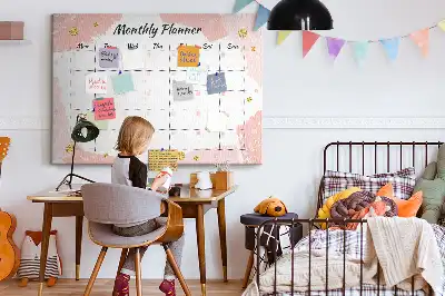 Printed Cork Board Monthly planner
