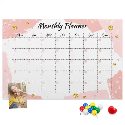 Printed Cork Board Monthly planner
