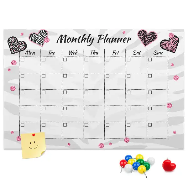 Printed Cork Memo Board Fashion monthly planner