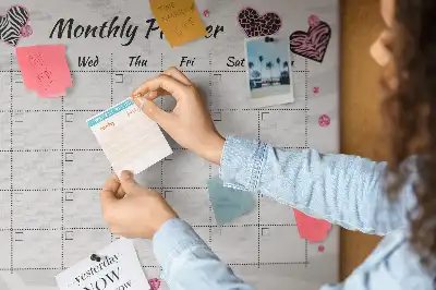 Printed Cork Memo Board Fashion monthly planner