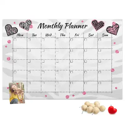 Printed Cork Memo Board Fashion monthly planner