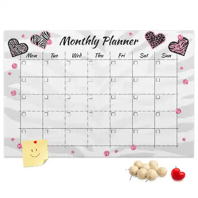 Printed Cork Memo Board Fashion monthly planner