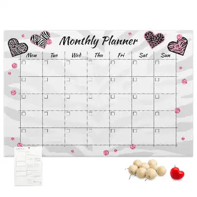 Printed Cork Memo Board Fashion monthly planner