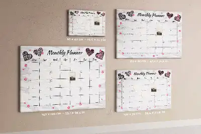 Printed Cork Memo Board Fashion monthly planner