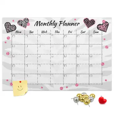 Printed Cork Memo Board Fashion monthly planner