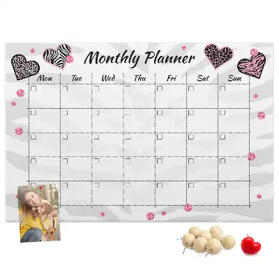 Printed Cork Memo Board Fashion monthly planner