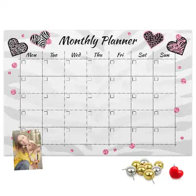 Printed Cork Memo Board Fashion monthly planner
