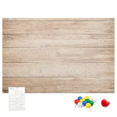 Printed Cork Board with Wood Texture