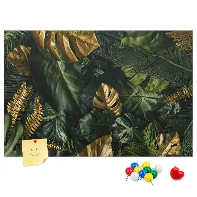 Jungle Leaves Printed Cork Board