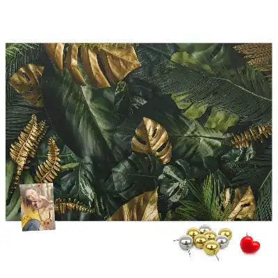 Jungle Leaves Printed Cork Board