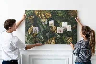 Jungle Leaves Printed Cork Board