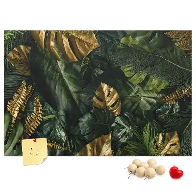 Jungle Leaves Printed Cork Board