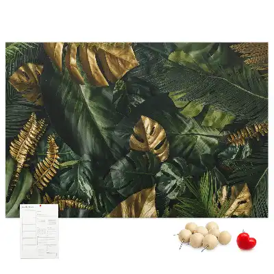 Jungle Leaves Printed Cork Board