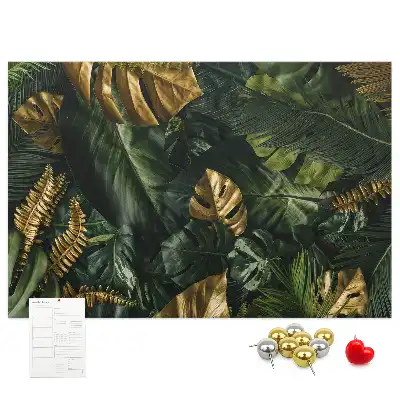 Jungle Leaves Printed Cork Board