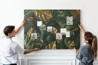 Jungle Leaves Printed Cork Board