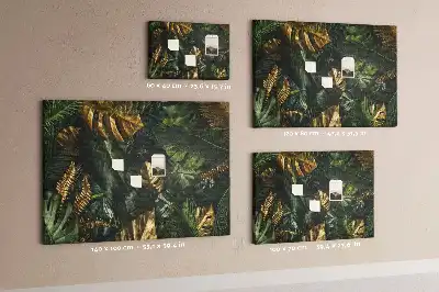 Jungle Leaves Printed Cork Board