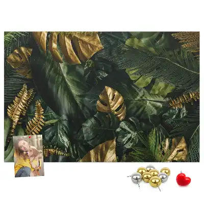 Jungle Leaves Printed Cork Board