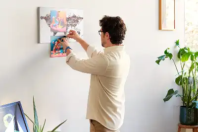 Brick World Map Printed Cork Memo Board