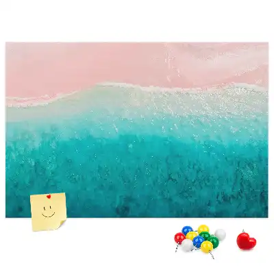 Beach and sea sand cork memo board