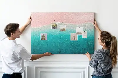Beach and sea sand cork memo board
