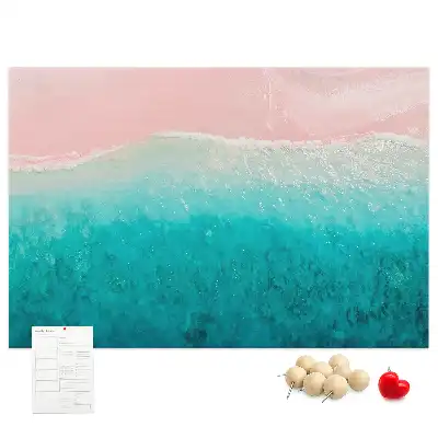 Beach and sea sand cork memo board