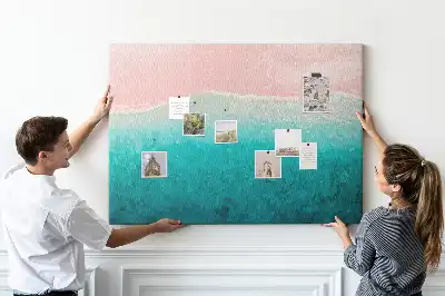 Beach and sea sand cork memo board