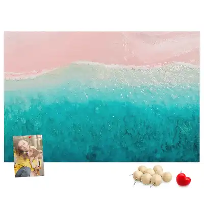 Beach and sea sand cork memo board