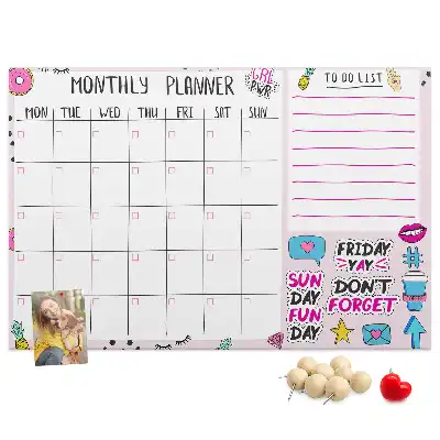 Printed Cork Board Monthly planner