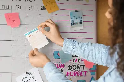 Printed Cork Board Monthly planner