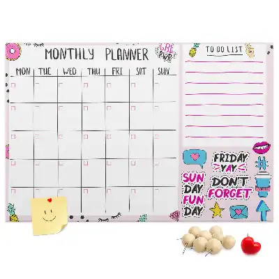 Printed Cork Board Monthly planner