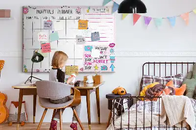 Printed Cork Board Monthly planner