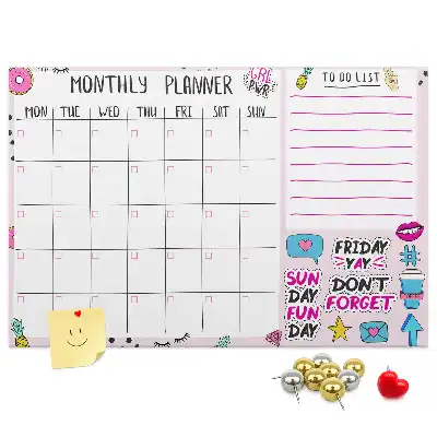 Printed Cork Board Monthly planner