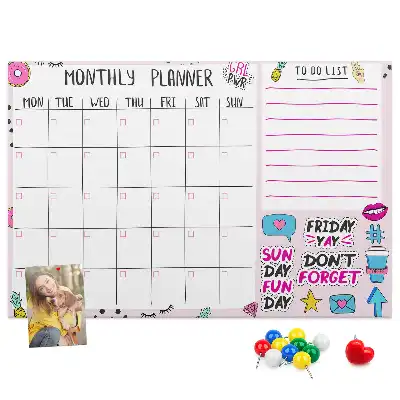 Printed Cork Board Monthly planner