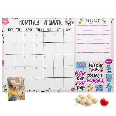 Printed Cork Board Monthly planner