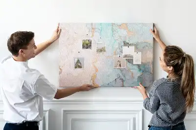 Abstract Painting Printed Cork Memo Board