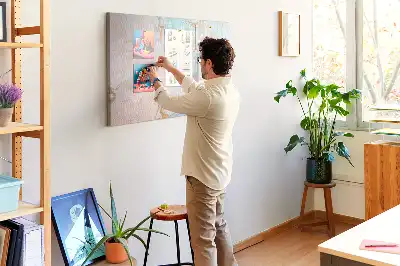 Abstract Painting Printed Cork Memo Board