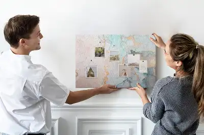 Abstract Painting Printed Cork Memo Board